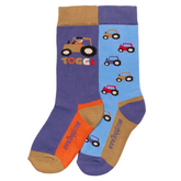Toggi Childrens Higgins Two Pack Socks in Blue Mix
